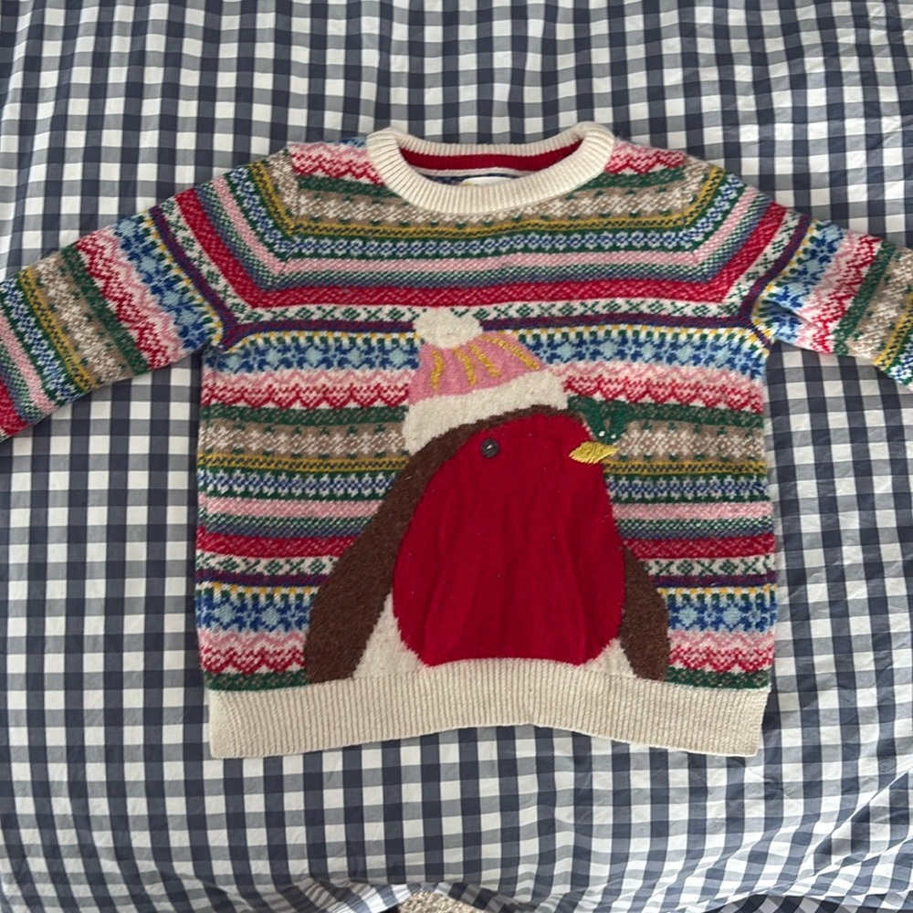 Mini Boden holiday sweater, size 5-6y